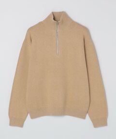 SHIPS / シップス ニット・セーター | SHIPS:〈洗濯機可能〉ソリッド コットンカシミヤ ハーフジップ