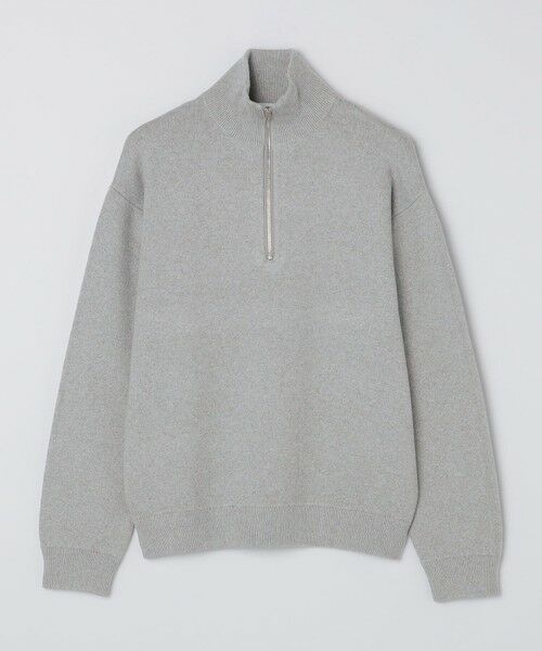 SHIPS / シップス ニット・セーター | SHIPS:〈洗濯機可能〉ソリッド コットンカシミヤ ハーフジップ（グレー）