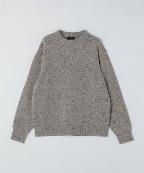 SHIPS / シップス ニット・セーター | SHIPS:〈手洗い可能〉カラー ネップ ニット ロングスリーブ(グレー系)