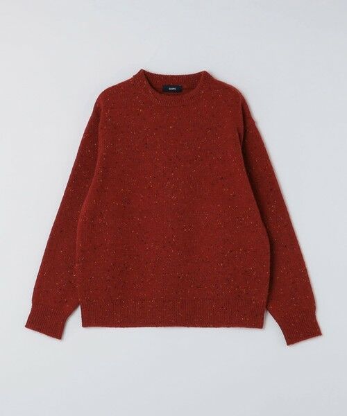 SHIPS / シップス ニット・セーター | SHIPS:〈手洗い可能〉カラー ネップ ニット ロングスリーブ(レッド)