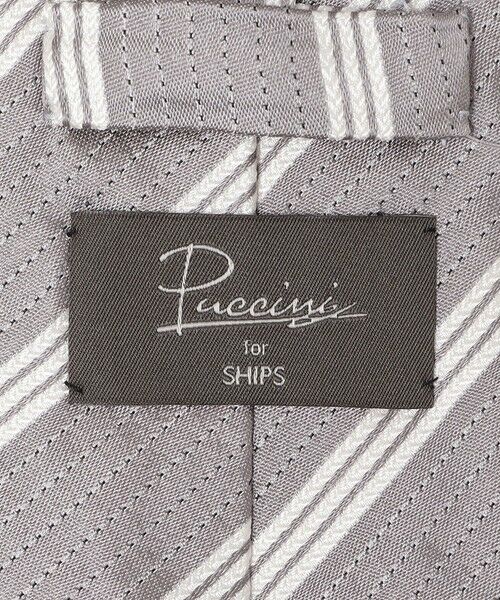 SHIPS / シップス ネクタイ | Puccini: フォーマル シルバー/ネイビー ネクタイ | 詳細2