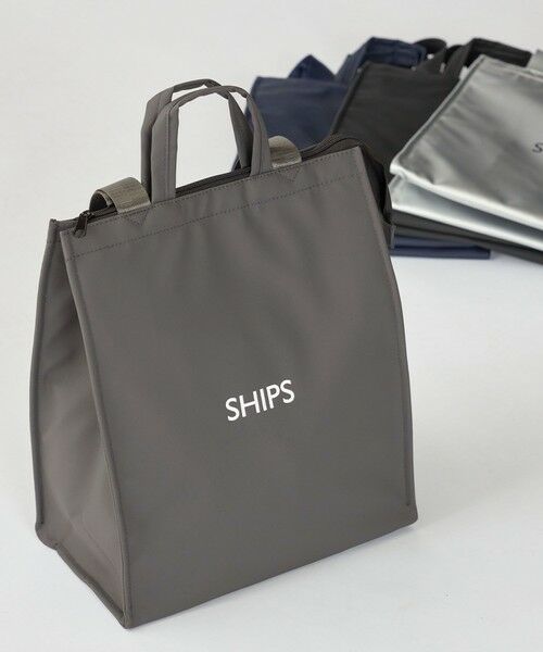 SHIPS / シップス エコバッグ | 【WEB限定】ショッパー型 保冷ランチバッグ L（チャコールグレー）