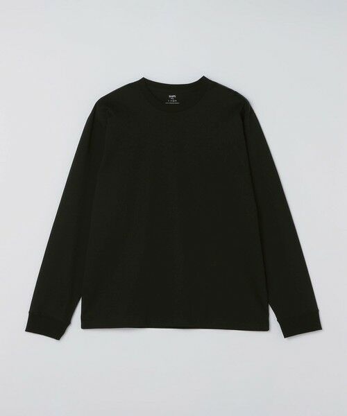 SHIPS / シップス カットソー(半袖以外) | 《予約》SHIPS Colors:〈抗菌防臭・UVカット〉シルケット コットン ロンT 2◆(ブラック)