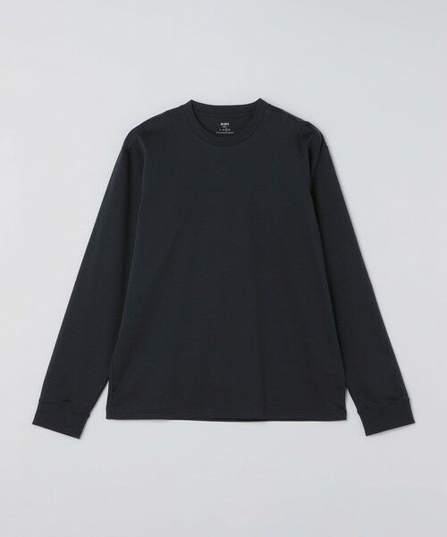 SHIPS / シップス カットソー(半袖以外) | 《予約》SHIPS Colors:〈抗菌防臭・UVカット〉シルケット コットン ロンT 2◆(ネイビー)