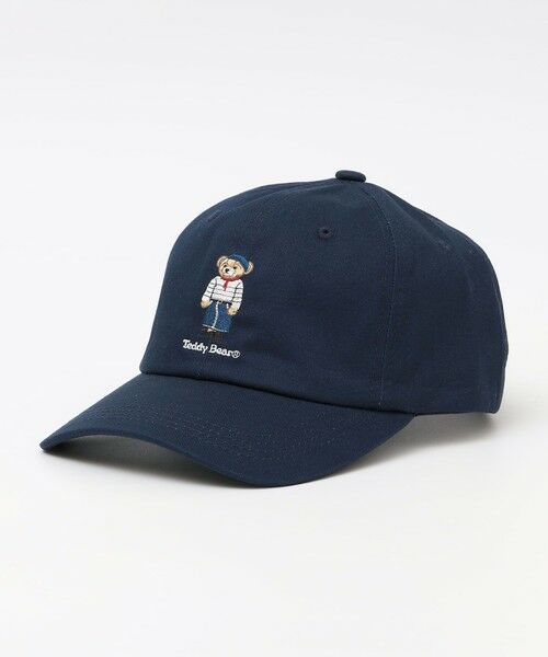 SHIPS / シップス キャップ | 《予約》SHIPS Colors:〈手洗い可能〉TeddyBear(R) コラボ ツイル キャップ◆（ネイビー）