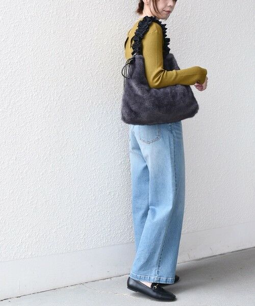 SHIPS / シップス トートバッグ | 《予約》フリルハンドル ファー トートバッグ◆ | 詳細14
