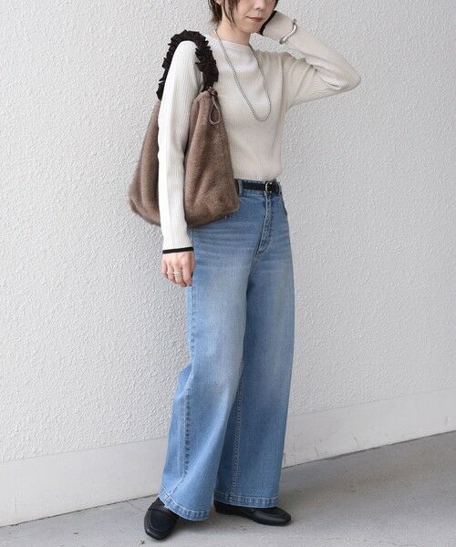 SHIPS / シップス トートバッグ | 《予約》フリルハンドル ファー トートバッグ◆ | 詳細22