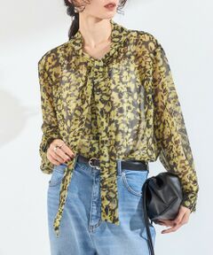 SHIPS / シップス シャツ・ブラウス | SHIPS Colors:〈手洗い可能〉シアー オータムプリント ボウタイ ブラウス