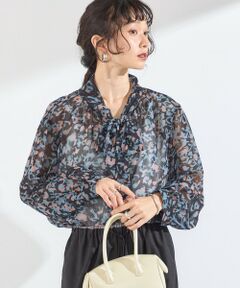 SHIPS / シップス シャツ・ブラウス | SHIPS Colors:〈手洗い可能〉シアー オータムプリント ボウタイ ブラウス
