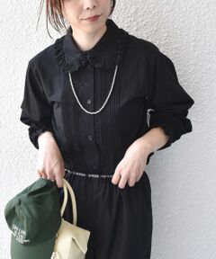 SHIPS / シップス シャツ・ブラウス | 《予約》SHIPS Colors:〈手洗い可能〉レースカラー ピンタック シャツ◆