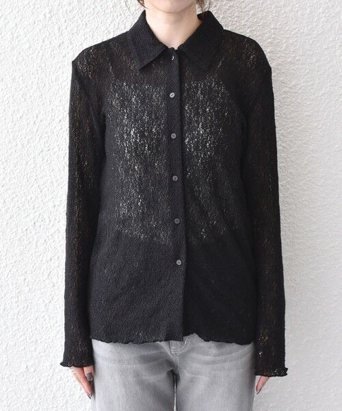 SHIPS / シップス カットソー（半袖以外） | 〈手洗い可能〉レース シャツ | 詳細12