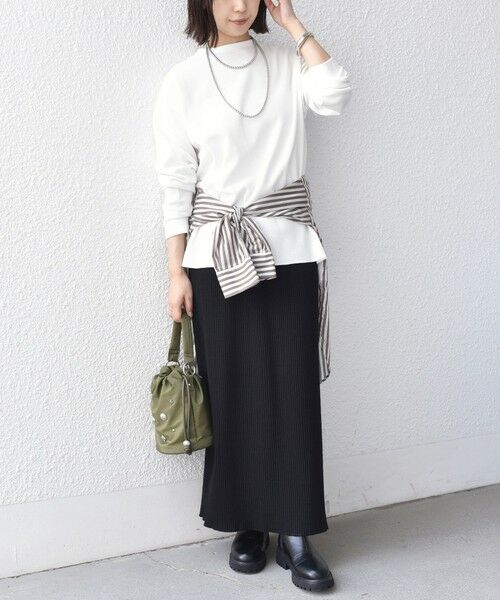 SHIPS / シップス カットソー（半袖以外） | 《予約》SHIPS Colors:〈手洗い可能〉TC ワッフル ボートネック トップス◆ | 詳細3