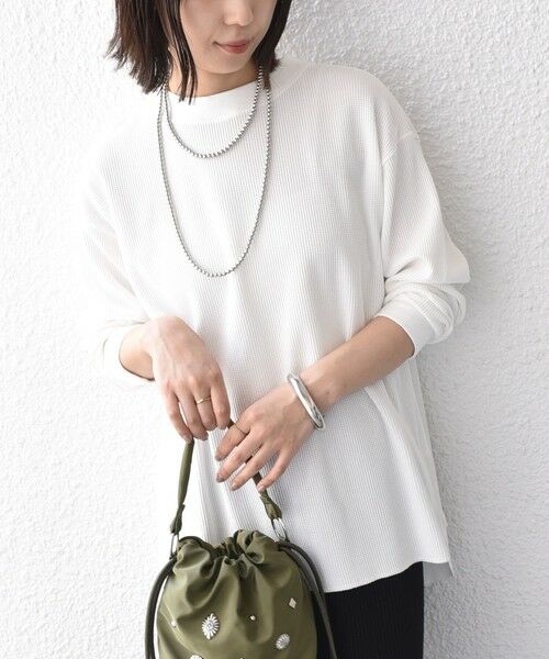 SHIPS / シップス カットソー（半袖以外） | 《予約》SHIPS Colors:〈手洗い可能〉TC ワッフル ボートネック トップス◆ | 詳細8