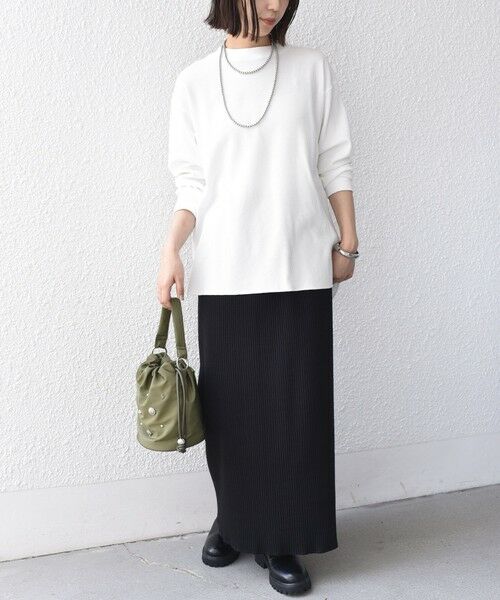 SHIPS / シップス カットソー（半袖以外） | 《予約》SHIPS Colors:〈手洗い可能〉TC ワッフル ボートネック トップス◆ | 詳細9