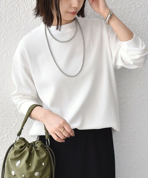 SHIPS / シップス カットソー（半袖以外） | 《予約》SHIPS Colors:〈手洗い可能〉TC ワッフル ボートネック トップス◆ | 詳細10
