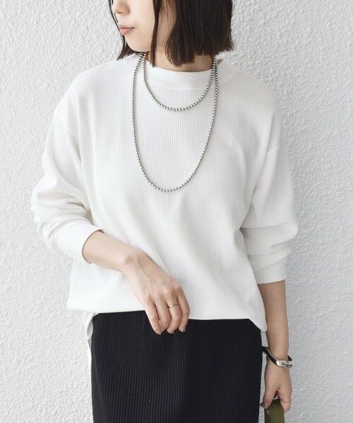 SHIPS / シップス カットソー（半袖以外） | 《予約》SHIPS Colors:〈手洗い可能〉TC ワッフル ボートネック トップス◆ | 詳細11