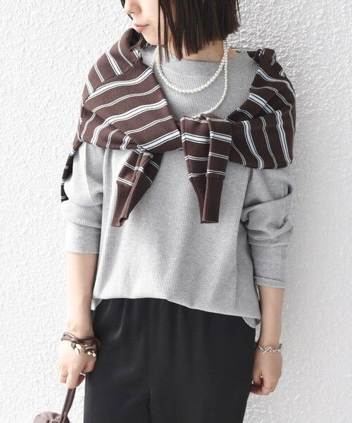 SHIPS / シップス カットソー（半袖以外） | 《予約》SHIPS Colors:〈手洗い可能〉TC ワッフル ボートネック トップス◆ | 詳細21