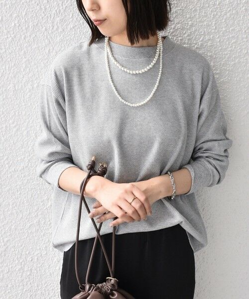 SHIPS / シップス カットソー（半袖以外） | 《予約》SHIPS Colors:〈手洗い可能〉TC ワッフル ボートネック トップス◆ | 詳細24