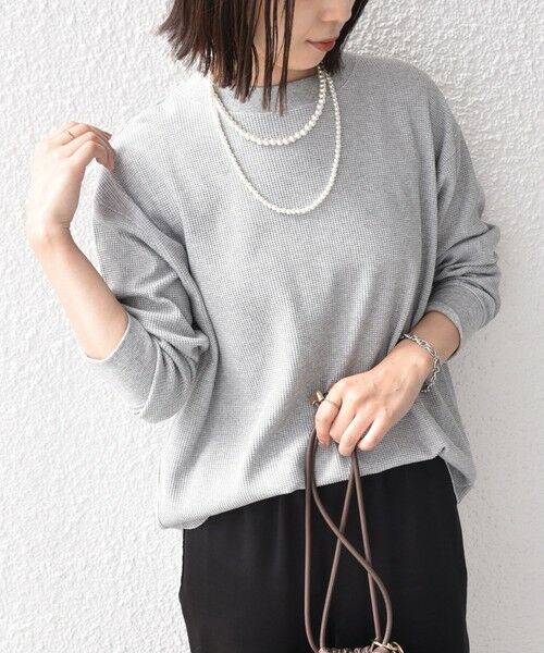 SHIPS / シップス カットソー（半袖以外） | 《予約》SHIPS Colors:〈手洗い可能〉TC ワッフル ボートネック トップス◆ | 詳細25