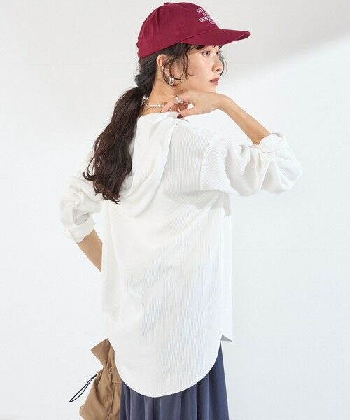 SHIPS / シップス カットソー（半袖以外） | 《予約》SHIPS Colors:〈手洗い可能〉TC ワッフル フーディー トップス◆ | 詳細7