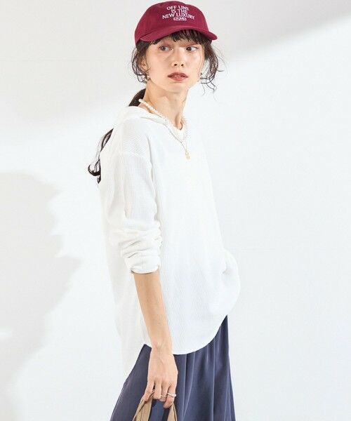 SHIPS / シップス カットソー（半袖以外） | 《予約》SHIPS Colors:〈手洗い可能〉TC ワッフル フーディー トップス◆ | 詳細9