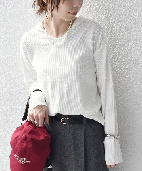 SHIPS / シップス カットソー（半袖以外） | 《予約》SHIPS Colors:〈手洗い可能〉TC ワッフル フーディー トップス◆ | 詳細15
