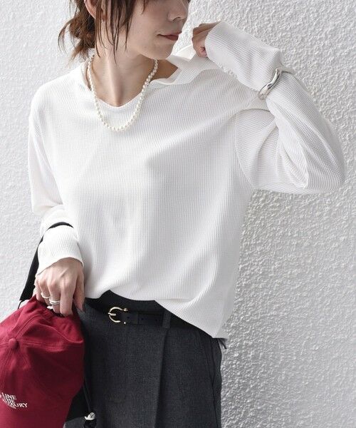 SHIPS / シップス カットソー（半袖以外） | 《予約》SHIPS Colors:〈手洗い可能〉TC ワッフル フーディー トップス◆ | 詳細16