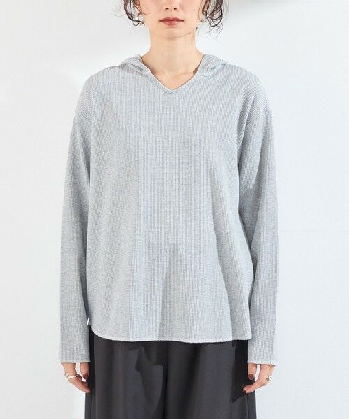 SHIPS / シップス カットソー（半袖以外） | 《予約》SHIPS Colors:〈手洗い可能〉TC ワッフル フーディー トップス◆ | 詳細26