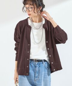 SHIPS / シップス カーディガン・ボレロ | 《予約》SHIPS Colors:〈手洗い可能〉変形 ワッフル スキッパー カーディガン◆