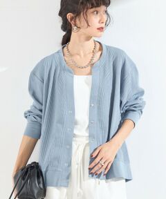 SHIPS / シップス カーディガン・ボレロ | 《予約》SHIPS Colors:〈手洗い可能〉変形 ワッフル スキッパー カーディガン◆