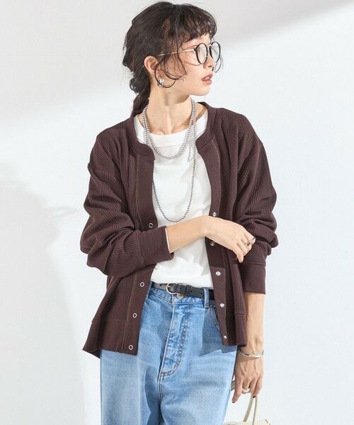 SHIPS / シップス カーディガン・ボレロ | 《予約》SHIPS Colors:〈手洗い可能〉変形 ワッフル スキッパー カーディガン◆ | 詳細22