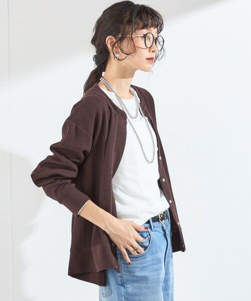 SHIPS / シップス カーディガン・ボレロ | 《予約》SHIPS Colors:〈手洗い可能〉変形 ワッフル スキッパー カーディガン◆ | 詳細24
