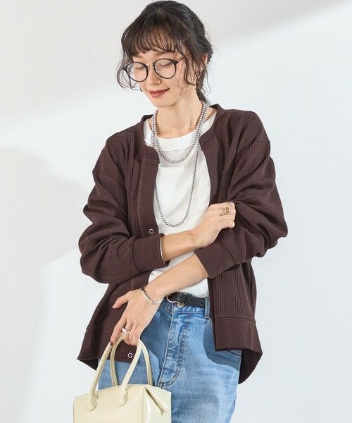 SHIPS / シップス カーディガン・ボレロ | 《予約》SHIPS Colors:〈手洗い可能〉変形 ワッフル スキッパー カーディガン◆ | 詳細25