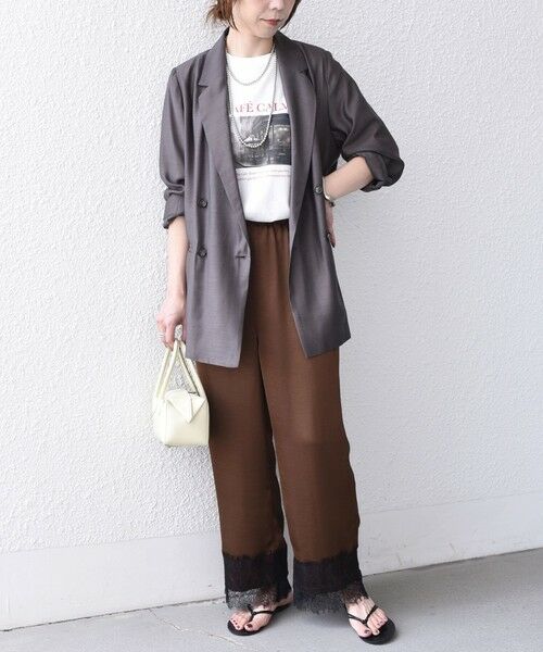 SHIPS / シップス その他パンツ | SHIPS Colors:〈手洗い可能〉サテン ヘム レース パンツ | 詳細21