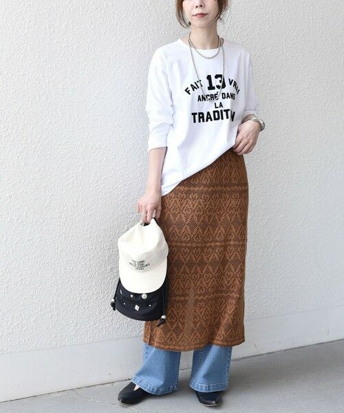 SHIPS / シップス ロング・マキシ丈スカート | 《予約》SHIPS Colors:〈手洗い可能〉レース ジャカード ニット スカート◆ | 詳細14
