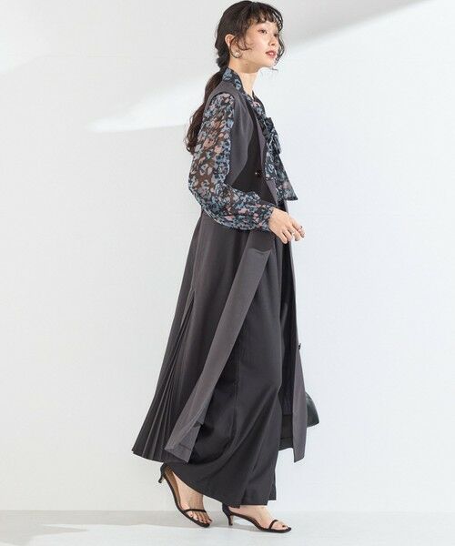SHIPS / シップス ロング・マキシ丈ワンピース | 《予約》SHIPS Colors:〈手洗い可能〉サイドプリーツ ノーカラー ワンピース◆ | 詳細7