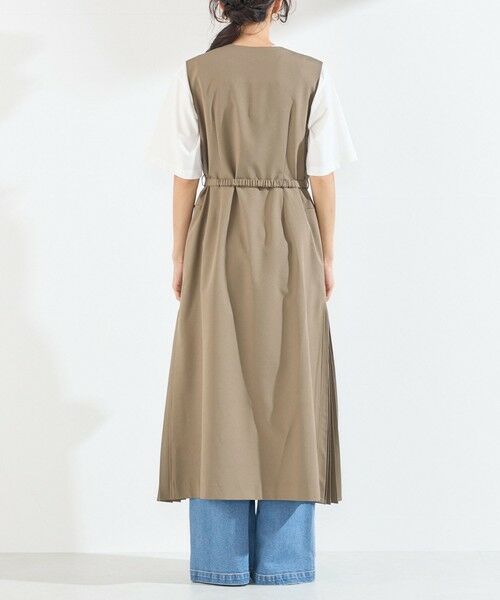 SHIPS / シップス ロング・マキシ丈ワンピース | 《予約》SHIPS Colors:〈手洗い可能〉サイドプリーツ ノーカラー ワンピース◆ | 詳細22