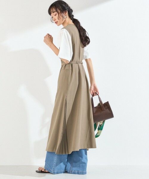 SHIPS / シップス ロング・マキシ丈ワンピース | 《予約》SHIPS Colors:〈手洗い可能〉サイドプリーツ ノーカラー ワンピース◆ | 詳細26