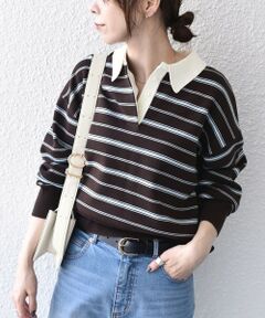 SHIPS / シップス ニット・セーター | 《予約》〈手洗い可能〉ボーダー ラガー ニット◆