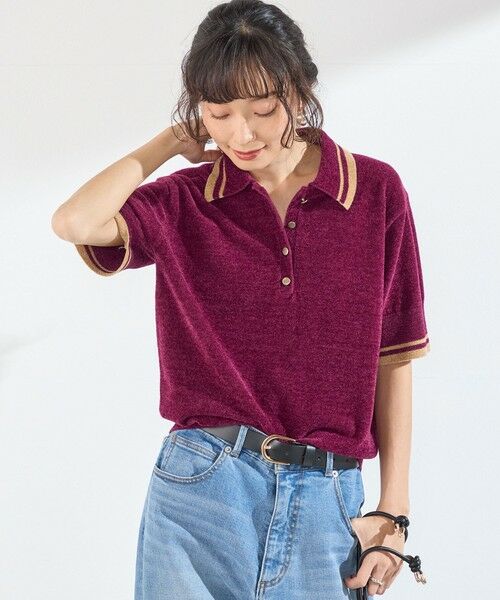 SHIPS / シップス ニット・セーター | 《予約》SHIPS Colors:〈手洗い可能〉モール ポロ ショートスリーブ ニット◆ | 詳細11