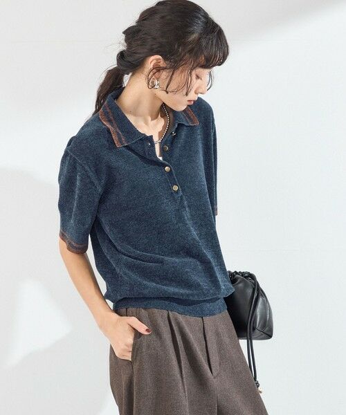 SHIPS / シップス ニット・セーター | 《予約》SHIPS Colors:〈手洗い可能〉モール ポロ ショートスリーブ ニット◆ | 詳細25