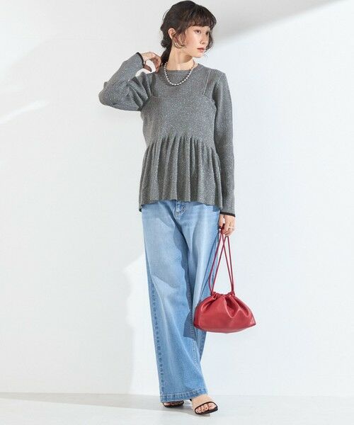 SHIPS / シップス キャミソール・チューブトップ | 《予約》SHIPS Colors:〈手洗い可能〉ラメ ニット キャミソール◆ | 詳細18