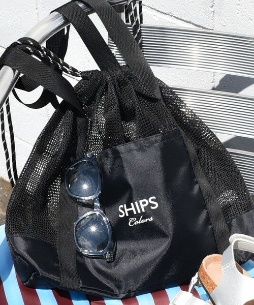 SHIPS / シップス トートバッグ | 【WEB限定】SHIPS Colors:メッシュ トート バッグ（ブラック）