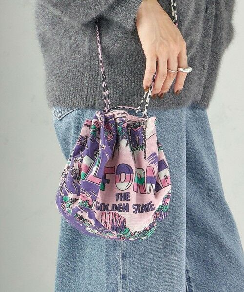 SHIPS / シップス ショルダーバッグ | 《予約》【SHIPS別注/PINK RIBBONチャリティー】BINDU: 巾着 バッグ | 詳細1