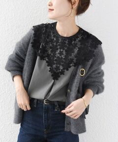 SHIPS / シップス シャツ・ブラウス | 《予約》【WEB限定】〈手洗い可能〉フラワー ヨーク レース ロング スリーブ ブラウス