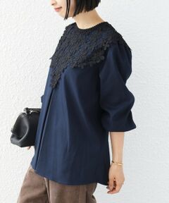 SHIPS / シップス シャツ・ブラウス | 《予約》【WEB限定】〈手洗い可能〉フラワー ヨーク レース ロング スリーブ ブラウス