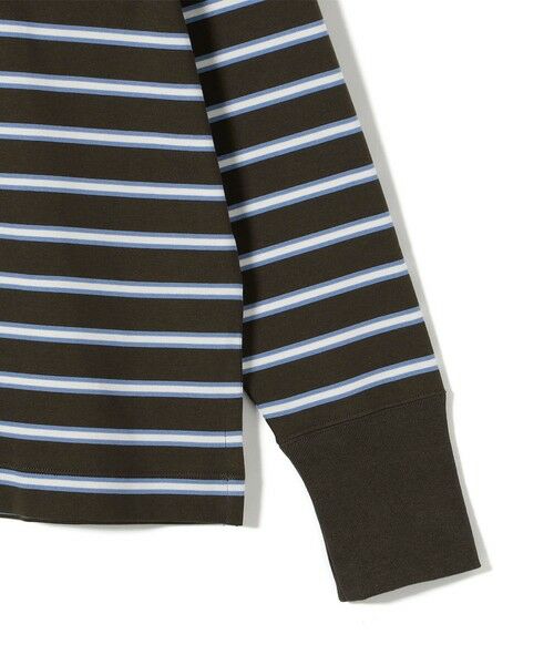 SHIPS / シップス カットソー（半袖以外） | SHIPS Primary Navy Label: マルチボーダー ジップアップ プルオーバー | 詳細3