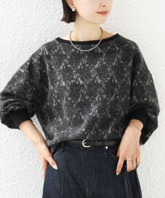 SHIPS / シップス スウェット | 《予約》【WEB限定】フラワー レース ニードルパンチ ロング スリーブ プルオーバー