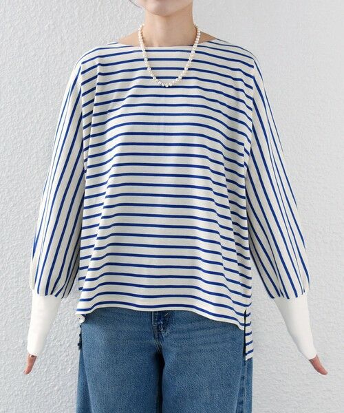 SHIPS / シップス カットソー（半袖以外） | 《予約》【WEB限定】〈手洗い可能〉バック レース 袖 ロング リブ ドルマン プルオーバー | 詳細26
