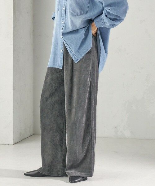SHIPS / シップス その他パンツ | 《予約》〈洗濯機可能〉TUMUGITO(R) コーデュロイ ドロスト パンツ(ダークグレー)